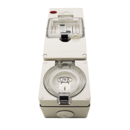 SOCKET OUTLET RCD PROTECTED 15 AMP 250V IP66 3 FLAT PIN 38 12