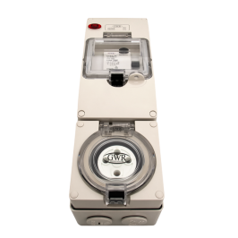 SOCKET OUTLET RCD PROTECTED 20 AMP 5 ROUND PIN 500V IP66 41 12